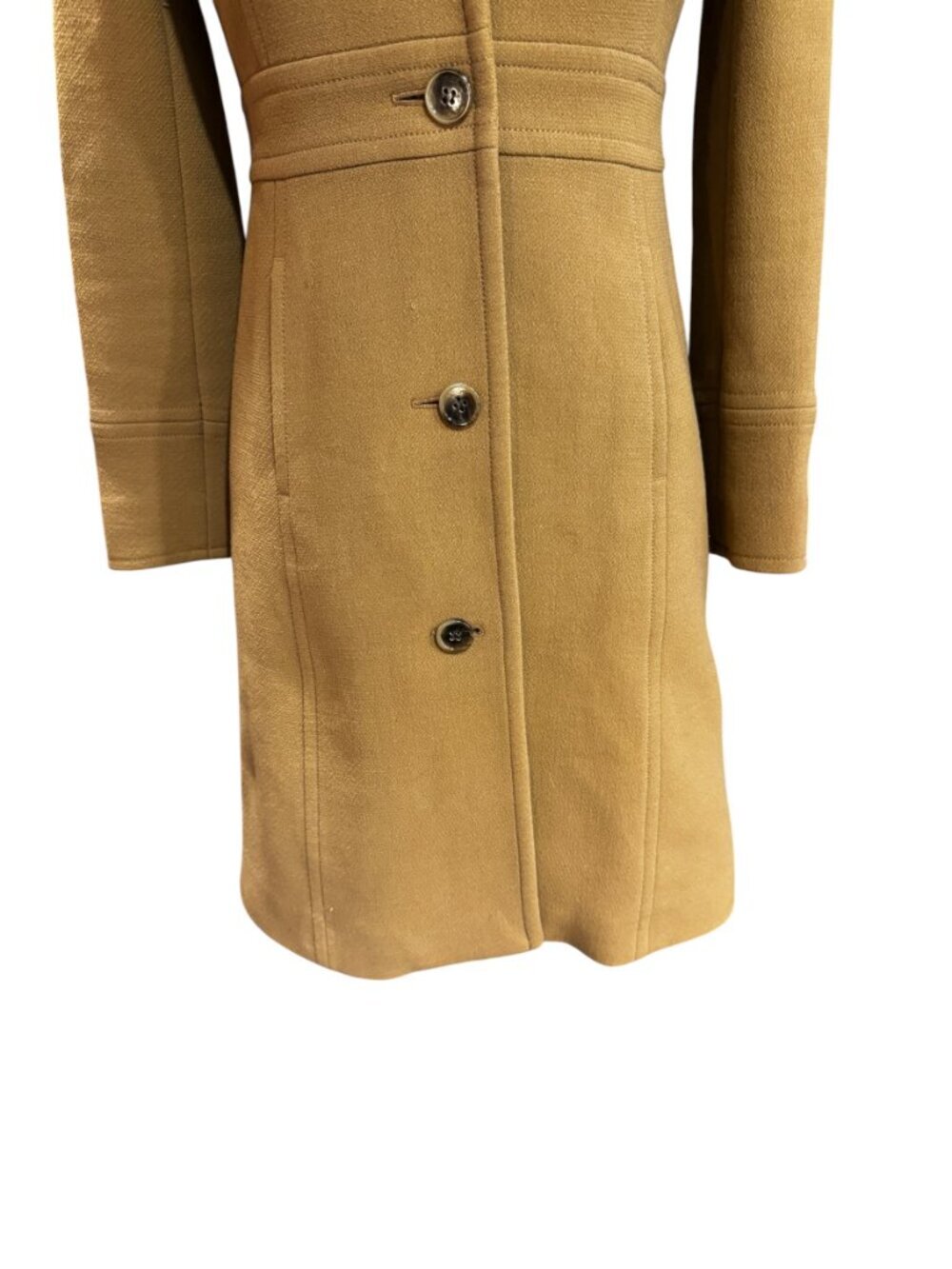 J.Crew Lady Day Coat Womens 0P Camel Beige Italian Double Cloth Wool Thinsulate - Picture 4 of 11